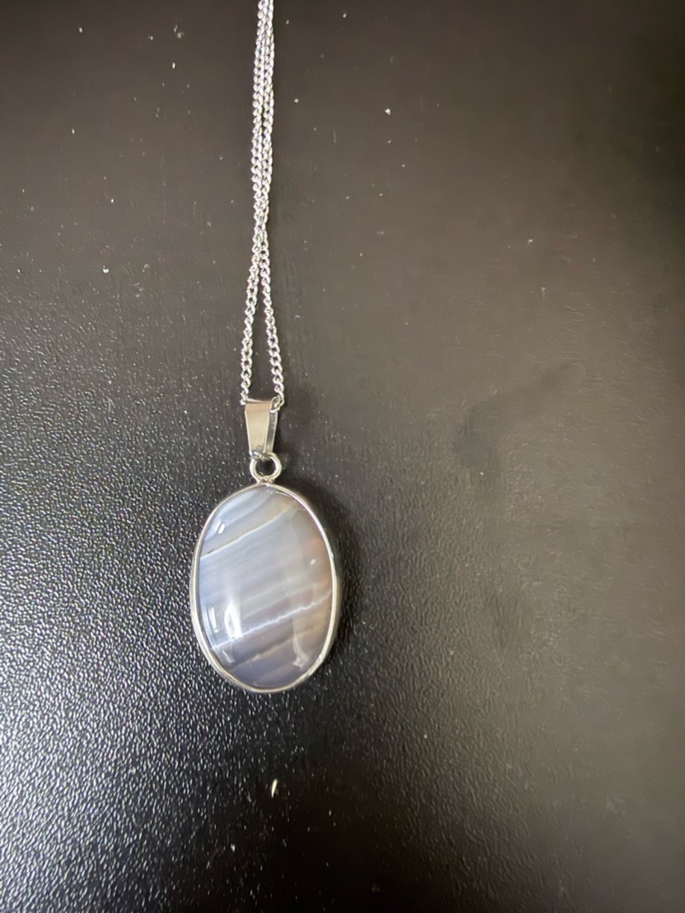 Grey agate necklace